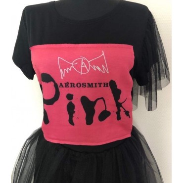 Тениска Pink с тюл на ръкава Тениска Pink с тюл на ръкава